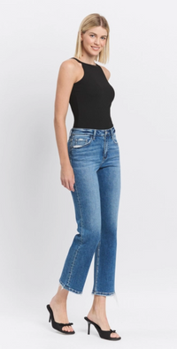 VERVET High Rise Ankle Straight Jeans