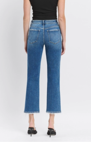 VERVET High Rise Ankle Straight Jeans