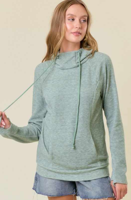 Buttery Soft Fleeced Knit Hoodie Sweatshirt