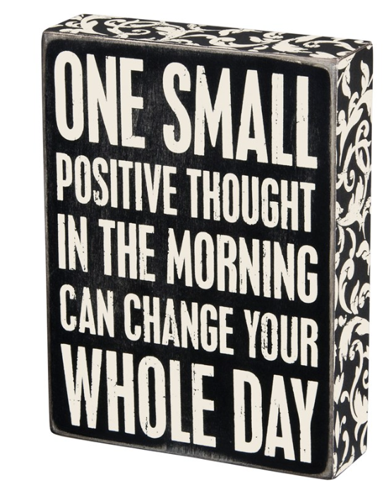 Positive Thought Box Sign