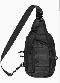 C.C Solid Puffer Padding Sling Bag