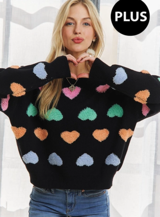 Heart Shape Plus Sweater