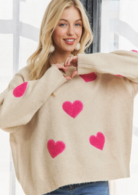 Lovely Heart Sweater Top