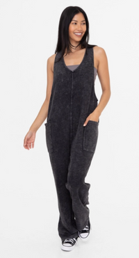 Mineral-Washed Lounge Jumpsuit