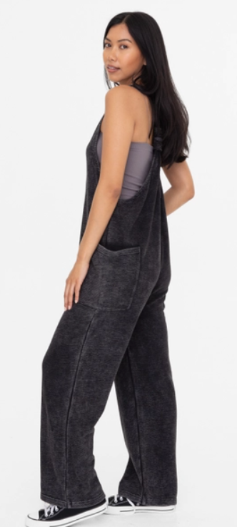 Mineral-Washed Lounge Jumpsuit