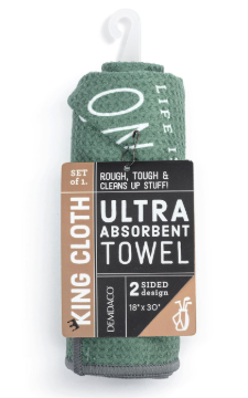 Men's Green Absorbent Towel On The Green