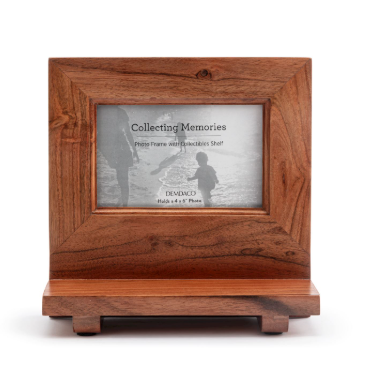 Collecting Memories Acacia Wood Frame with Shelf