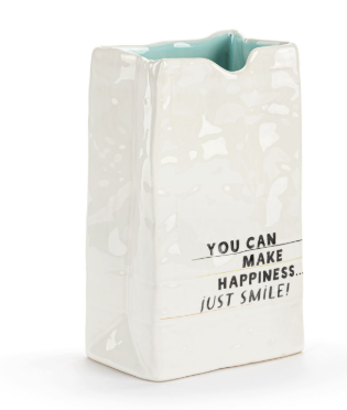 Make Happiness Ceramic Small Notepaper Vase