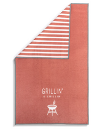 Men's Red Absorbant Towel Grillin & Chillin