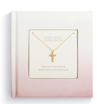 Girl First Communion Book and Necklace