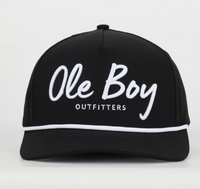 Ole Boy Black Performance Golf Hat