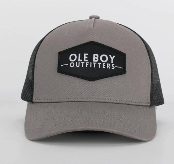 Ole Boy Grey/Black Classic Logo Patch Hat