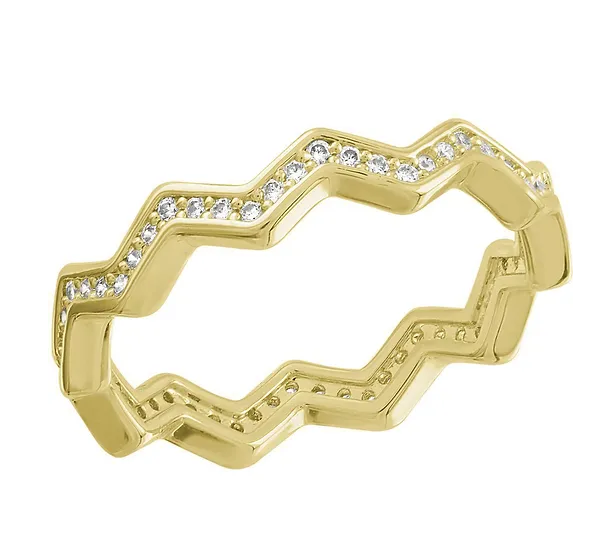 Infinity Zig Zag Gold Layers Ring