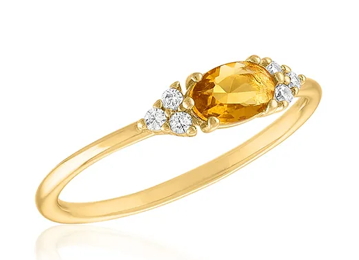 Topaz Horizon Gold Layers Ring