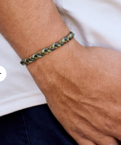 Puravida Multi Braided Bracelet-Moss