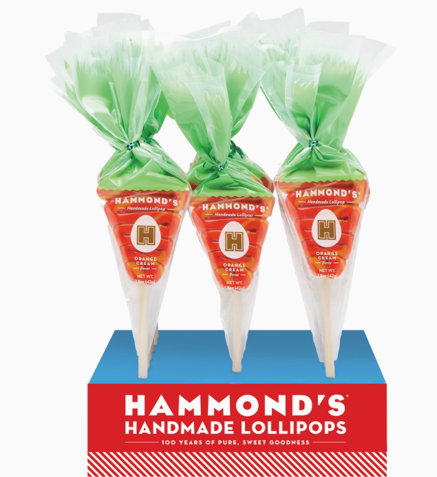 Hammonds Easter Carrot Orange Cream Lollipop