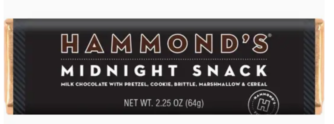 Hammonds Midnight Snack Milk Chocolate Candy Bar 2.25oz