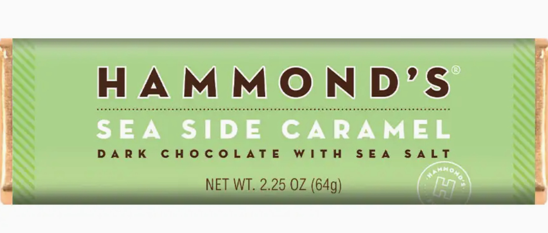 Hammonds Natural Sea Side Caramel Dark Chocolate Candy Bar