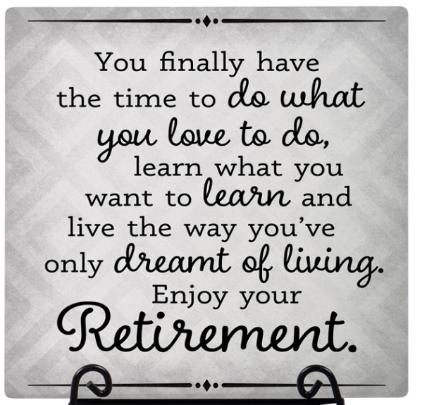 "Retirement Wish" Easel Plaque