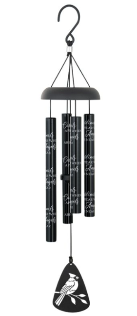 "Cardinals Appear" 21" Black Sonnet Chime