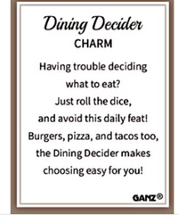 Dining Decider Dice Charms