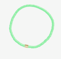 Puravida Cabrillo Dainty Vinyl Disc Stretch Bracelet