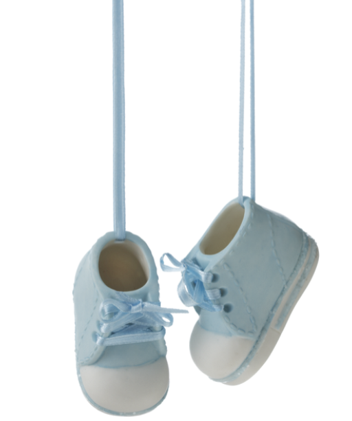 Boy Baby Shoe Ornament Set