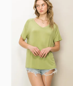 Oversized V-Neck T-Shirt