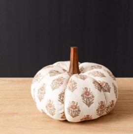 Rust Block Print Pumpkin