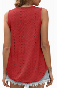 Loose Fit Round Neck Sleeveless Top