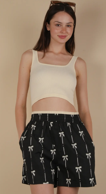 Bow Printed Boxer Shorts