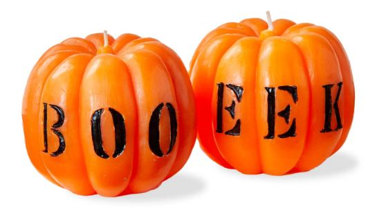 Boo/Eek Pumpkin Candle