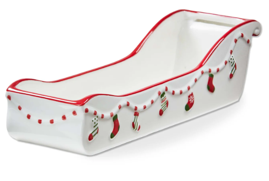 Holiday Cheer Sleigh Cracker Dish
