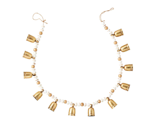 Wood Bead Bell Garland