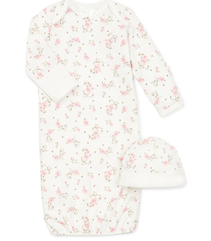 Vintage Rose Sleeper Gown And Hat
