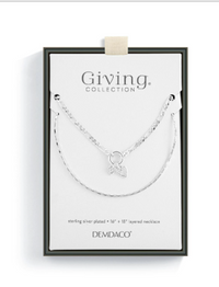 Heart + Cross Silver Charm Layered Necklace