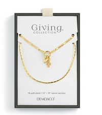Heart + Cross Gold Charm Layered Necklace
