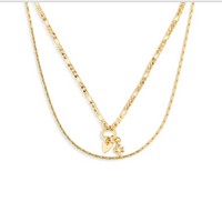 Heart + Cross Gold Charm Layered Necklace