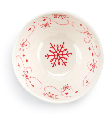 Red Snowfall Melamine Dip Bowl