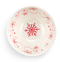 Red Snowfall Melamine Dip Bowl