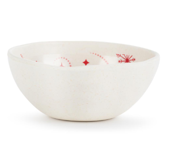 Red Snowfall Melamine Dip Bowl