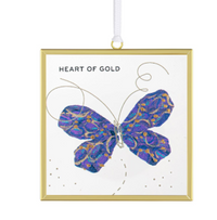 Heart of Gold Butterfly Suncatcher