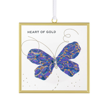 Heart of Gold Butterfly Suncatcher