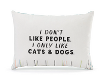 Live From Snack Time I Only Like Cats & Dogs Blue Accent Pillow