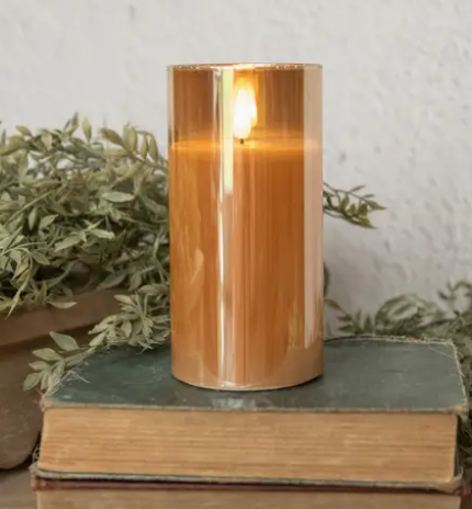 6" Champagne Glass 3D Flame Candle