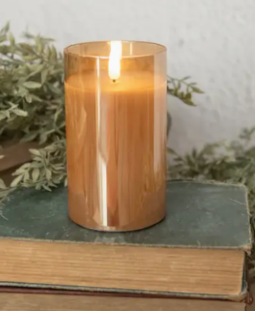 5" Champagne Glass 3D Flame Candle