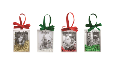 Glitter Photo Ornaments
