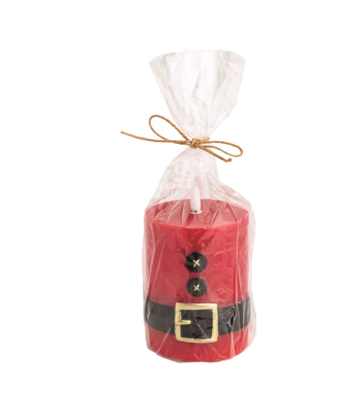 Santa Flameless Pillar Candle Small