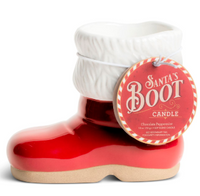 Santa's Chocolate Peppermint Boot Candle