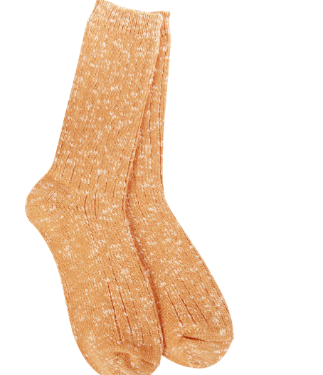 Weekend Cotton Slub Marled Crew Sock